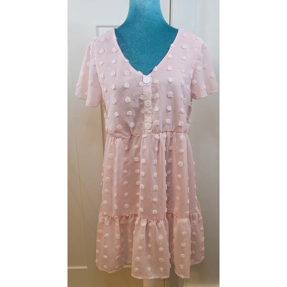 Chigant  Babydoll Dress Womens Small Boho Oversized Sized Cottage Core Dress NWT - Picture 1 of 7